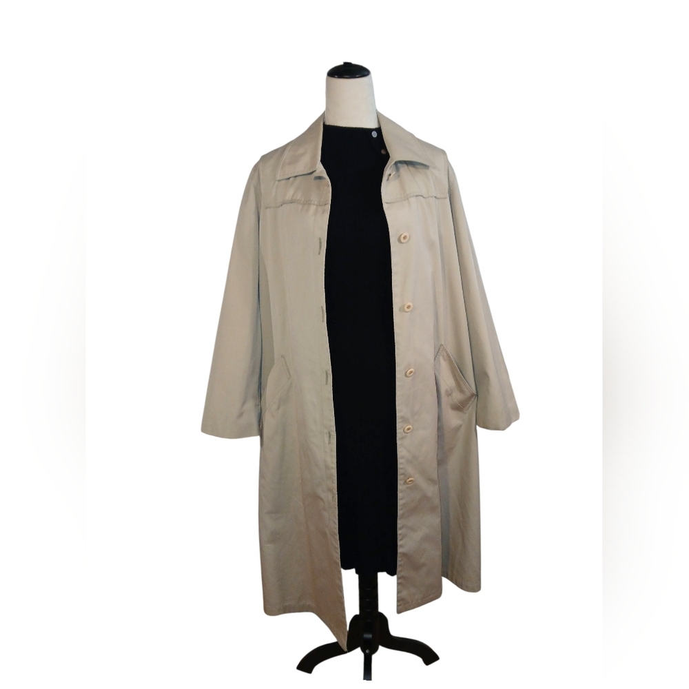 Vintage London Fog Trenchcoat W Zip In Insulated Lining Sz 14